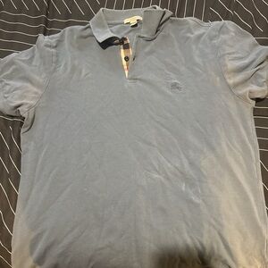 Men's Burberry Blue Polo Shirt